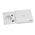 SCHULTE - Square80, VDE, weiß, RJ45-ST, mit Qi, 3m WST