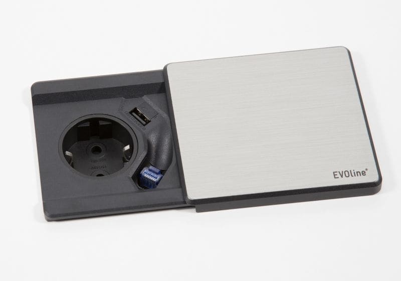 SCHULTE - Square80, VDE, edelst, RJ45-ST, 3m WST