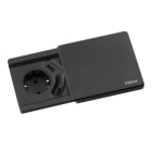 SCHULTE - Square80, VDE, sw, 2xUSB-Charger, 3m WST