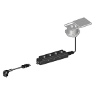 SCHULTE - Square80, SET, 4fach Express, mit Qi, 3m WST, ws