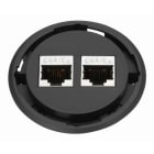 SCHULTE - One, 2xRJ45, schwarz, o.Ring
