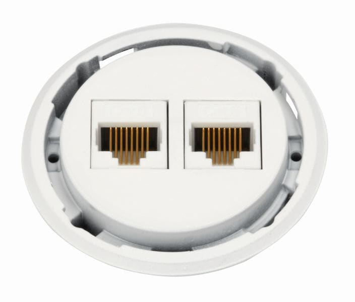 SCHULTE - One, 2xRJ45, weiß, o.Ring