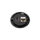 SCHULTE - One, 1xHDMI+RJ45, schwarz, o.Ring
