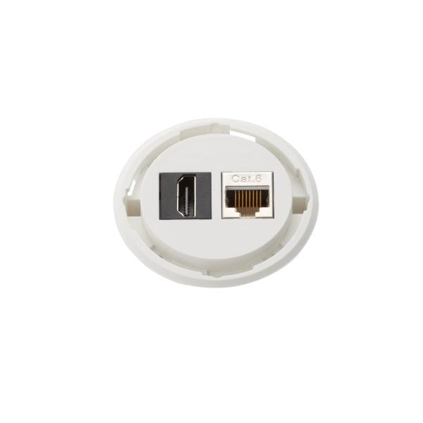 SCHULTE - One, 1xHDMI+RJ45, weiß, o.Ring