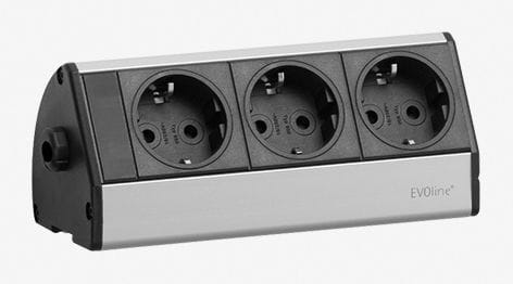 SCHULTE - Dock, DESK, VDE, silberfarbig