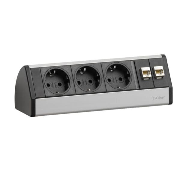 SCHULTE - Dock, DATA SMALL, VDE, silberfarbig