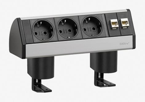 SCHULTE - Dock, DATA SMALL, VDE, silberfarbig