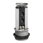SCHULTE - Port DATA, 2VDE, 2RJ45, Edelstahldeckel