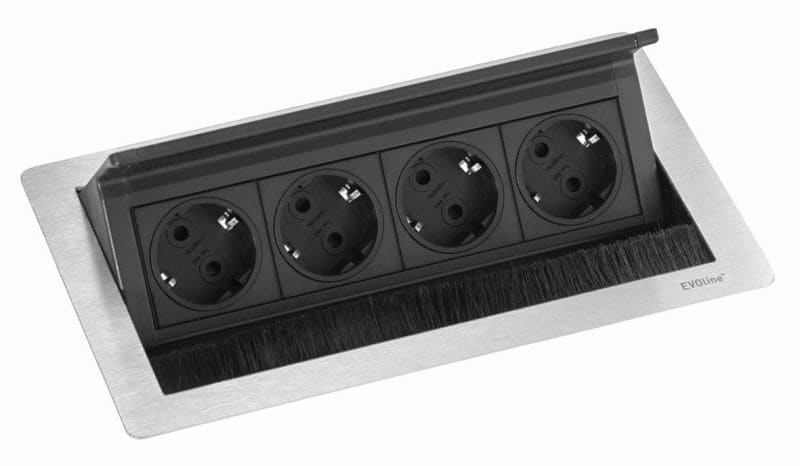 SCHULTE - FlipTopPush, 4VDE, M, edelstahl