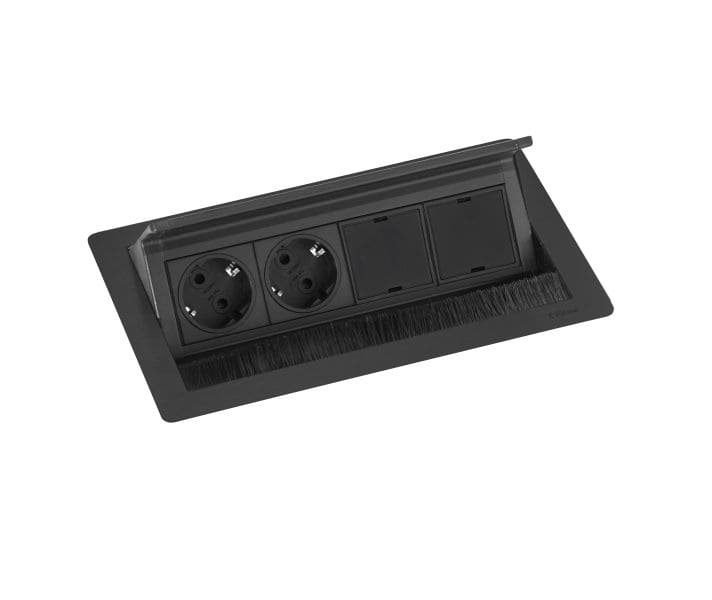 SCHULTE - FlipTopPush, 2VDE+2frei, M, schwarz
