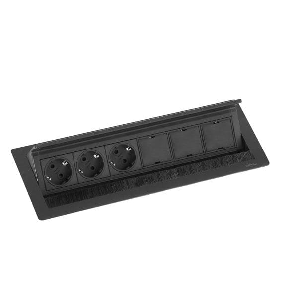 SCHULTE - FlipTopPush, 3VDE+3Frei, XL, schwarz