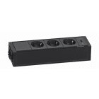 SCHULTE - U-Dock, 3VDE+1USB, sw