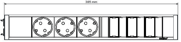 SCHULTE - U-Dock, 3VDE+3Frei, sw