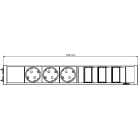 SCHULTE - U-Dock, 3VDE+3Frei, sw