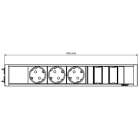 SCHULTE - U-Dock, 3VDE+2Frei, sw