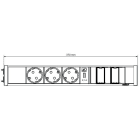 SCHULTE - U-Dock, 3VDE+2, 1ACharger+2Frei, sw