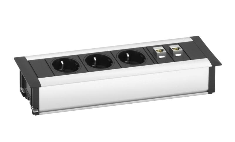 SCHULTE - FrameDock, DATA SMALL, 3VDE, 2RJ45, si