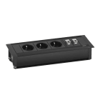 SCHULTE - FrameDock, DATA SMALL, 3VDE, 2RJ45, sw