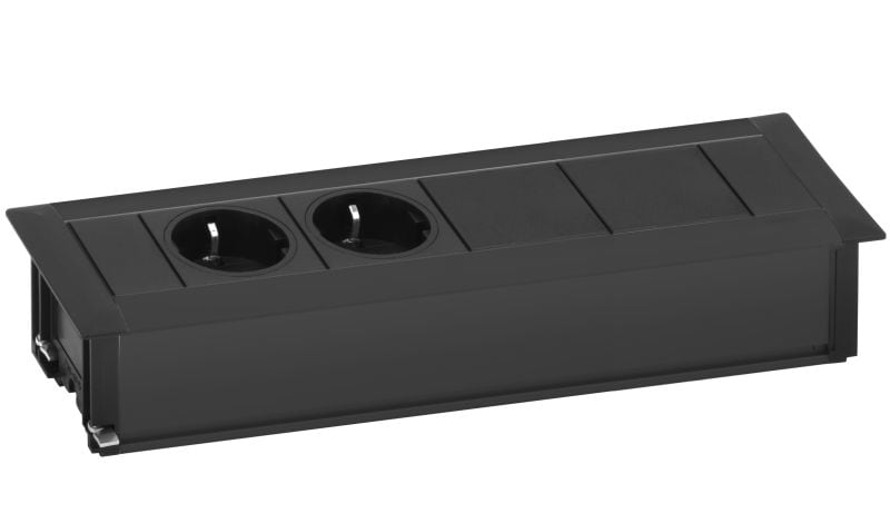 SCHULTE - FrameDock, 2VDE+2Frei, sw