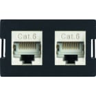 SCHULTE - 1W-Modul, klein, 2xRJ45 Cat6 Bu/Bu