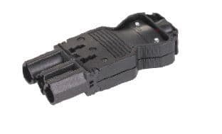 SCHULTE - Stecker, GST, sw, Schr.-an., flach, incl.Z.