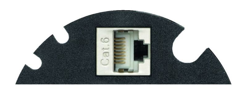 SCHULTE - Verschlußpl, Circle80, RJ45 BU-BU, sw