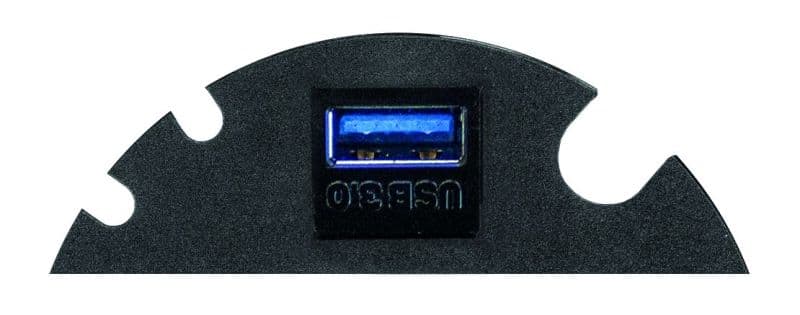 SCHULTE - Verschlußpl, Circle80, USB3.0 BU-BU, sw