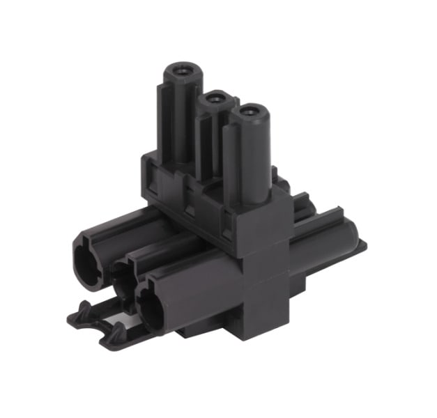 SCHULTE - GST-Verteiler, T-Form, 1 auf 2, schwarz