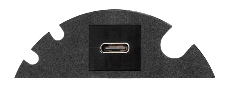 SCHULTE - Verschlußpl Circle80 USB-C3.1 BU-ST sw