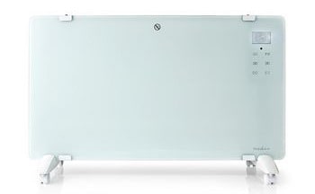 NEDIS - Konvektor-Glaspanel 2000W 2St. Therm. LCD Stand/Wandgerät ws
