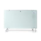 NEDIS - Konvektor-Glaspanel 2000W 2St. Therm. LCD Stand/Wandgerät ws