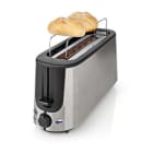 NEDIS - Toaster Langschlitz 1000W 6St. Auftauf. Brötchenaufs. Alu