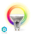 NEDIS - LED-Lampe färb. WiFi GU10 4.9W 345lm 2700-6500K And/IOS RGB