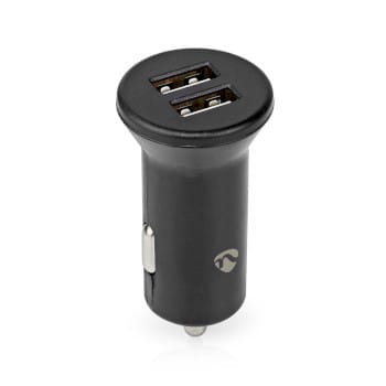 NEDIS - Auto-Ladegerät 2Ausg. 2x2.4A 2xUSB-A 24W