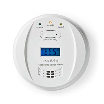 NEDIS - Kohlenmonoxid-Alarm 85dB Testtaste inkl.2xAA(5Jahre) ws