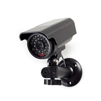 NEDIS - Dummy-Überwachungskamera IP44 2xAA(nicht enth.) Wandh. sw