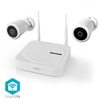 NEDIS - Überwachungskamera drahtl 2xKamera FHD IP65 Nachts. ws