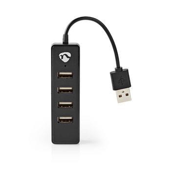 NEDIS - USB-Hub 4-Ports USB-A St. 4xUSB-A Female USB-2.0 sw