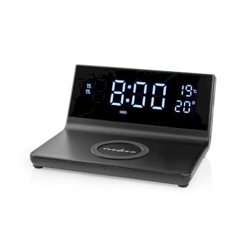 NEDIS - Wecker digital kabell. 5/7.5/10/15W USB-A 2Weckz. Batt sw
