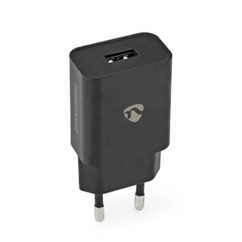 NEDIS - Netzladegerät TypC USB-A 12W ohne Kabel sw
