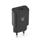 NEDIS - Netzladegerät TypC USB-A 12W ohne Kabel sw