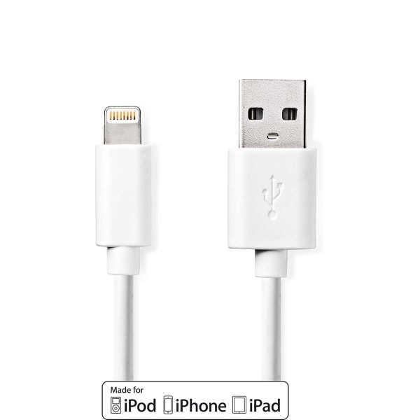 NEDIS - USB-Kabel 2.0 USB-A-St AppleLightning 8Pin 480Mbps PVC 1m ws