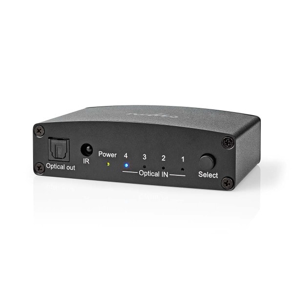 NEDIS - Digital Audio Switch 4 digi. optische Eingänge auf 1 Ausgang