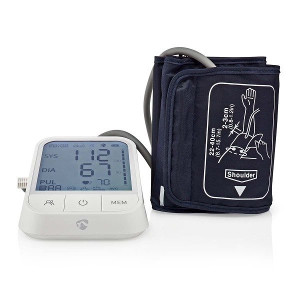 NEDIS - Blutdruckmessgerät f.Oberarm 22-42cm 2x99Speicher LCD App ws