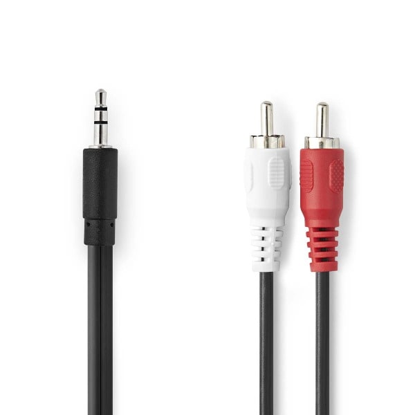 NEDIS - Audiokabel Stereo 3.5mm Stecker - 2xRCA Stecker 2m sw