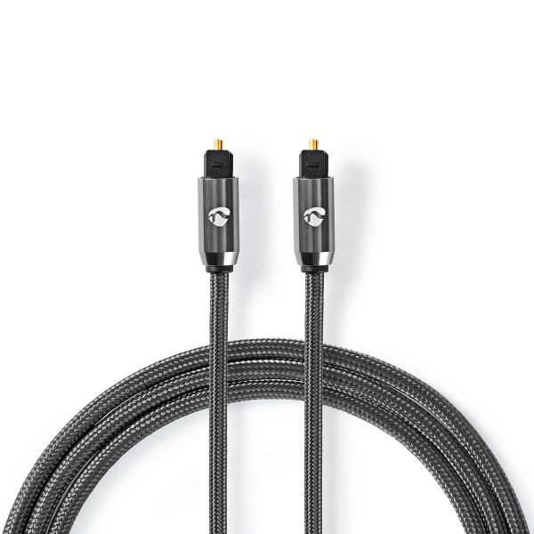 NEDIS - Audiokabel Optisch Toslink St. - Toslink St. Baumw. 2m grau