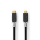 NEDIS - USB-Kabel 3.2Gen2x2 2xUSB-C St. 20Gbps vergoldet PVC 2m si