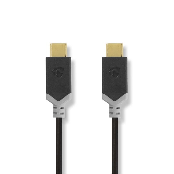NEDIS - USB-Kabel 3.2Gen2 2xUSB-C St. 10Gbps vergoldet PVC 1m anth