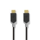 NEDIS - USB-Kabel 3.2Gen2 2xUSB-C St. 10Gbps vergoldet PVC 1m anth