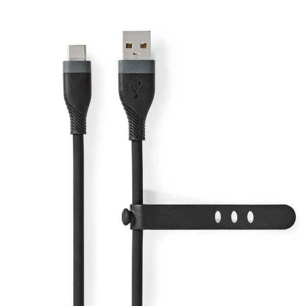 NEDIS - USB-Kabel 2.0 USB-A St. - USB-C St. 480Mbps Silikon 1.5m sw